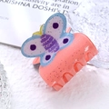 Molla per capelli a farfalla glitterata in arancione corallo trasparente elegante - Molletta a Farfalla