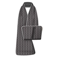 Bavoir adulte imperméable noir à motif quadrillé blanc pour personnes âgées - Noir Blanc Grille