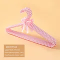 Rosa Perlen-Kleiderbügel mit Satinschleife für Erwachsene, 40cm elegantes Design - Standard-Kleiderbügel (Erwachsene) / 40CM / Rosa
