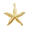 Ciondolo a stella marina in oro 18k con texture metallica a strisce per gioielli DIY - Oro 18K