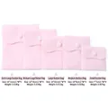 Pink velvet jewelry pouch with snap button available in five different storage sizes - Arc / Small (7x7cm) / Pink