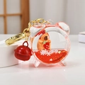 Portachiavi sabbie mobili Capybara con figura di fragola e liquido rosso a forma di sveglia - Capybara Sabbie Mobili / Sveglia