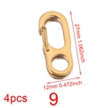 Golden stainless steel lobster clasp 4pcs set for DIY jewelry and keychain making - Gold 9