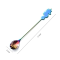 Rainbow seahorse shell stainless steel dessert spoon, 17.6cm length for stirring - Seahorse Spoon / Iridescent