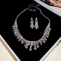 No.70 Silver Waterdrop Shiny Diamond 2-Piece Set