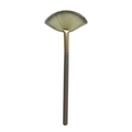 Small fan makeup brush with dual-tone synthetic bristles and gold metal ferrule - Small Champagne