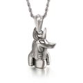 Silver Ancient Egyptian Anubis pendant with distressed finish on a twisted chain - Anubis Style (KP55729-BD)
