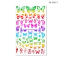 Rainbow gradient butterfly nail art stickers with various shapes and sizes model ZY-036 - ZY-36 Holographic