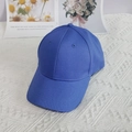 Solid royal blue ponytail baseball cap in cotton twill for sun protection and sports - Adult, Adjustable / Blue