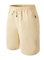 Men's quick-dry khaki tactical shorts with orange zipper pulls and reflective strips - S / Khaki