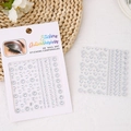 Iridescent 3D heart and pearl face gems stickers for body and nail art decoration - Face AB Heart Sunflower Stickers / AB Color
