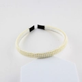 Eleganter vierreihiger weißer Perlen-Haarreif für Damen, Braut-Haarschmuck-Accessoire - Stil C-Vierreihige Mikro-Perlen-Pavee