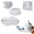 Silicone mold set for DIY resin tray, heart bowl, and striped jar with lid creation - Heart Dish + Storage Box + Tray