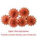 Set of 6 rose gold accordion paper fans with metallic glitter finish, 20cm diameter - Rose Gold Glitter 6pcs