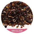 Miyuki glass bead mix with bronze and amber tones for DIY jewelry making MIX3120 - Mixed Shapes Style (Mix3120) / 10g approx 500 beads / Coffee Tones