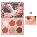 Highlighter and blusher palette 02 with matte rose relief and shimmer textures - No. 02 - Earthy Brown Tones