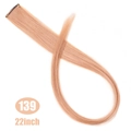 22-inch light orange clip-in hair extension piece with wave texture and metal BB clip - Light Orange / Ginger (139H)
