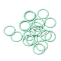 Mint green matte finish metal jump rings for DIY jewelry making and craft projects - 8mm / Light Blue Zircon
