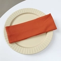 Elastic pumpkin orange ribbed knit headband for makeup and sports style - Orange