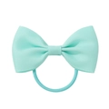 Mint green bow hair tie made of grosgrain ribbon for girls and children hair accessories - Mint Green
