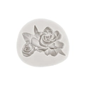 Moule en silicone fleur de rose gris clair pour bougies et décor de gâteaux - 2#--Gris B42 (Rose)