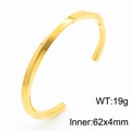 Bracciale rigido Mobius dorato in acciaio inossidabile da 62x4mm e peso di 19g - Stile Oro Piccolo (KB170015-K)