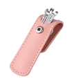Personal care 6-piece stainless steel earwax removal tool set in a pink leather case - 6-Piece Set / Pink