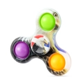 Fidget spinner aquila mimetica a tre fori con bolle di silicone colorate - Stampa Aquila Animale