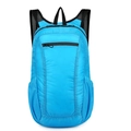 Lightweight foldable waterproof outdoor sports backpack in vibrant bright blue finish - Sky Blue