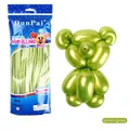 Metallische zitronengrüne Modellierballons für Ballontiere im 100er-Pack Set - 100 Stk/Packung / Metallic Zitronengrün