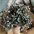 Handcrafted tree of life ornament made with copper wire and colorful crystal stones - Moss Agate