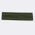 Unisex sports hair band in dark green moisture-wicking soft cotton fabric - Army Green