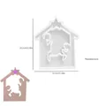 Haus-Silikonform für Epoxidharz mit Krippenmotiv, 16,1x13,2cm, für DIY-Kerzenständer - Krippe Haus Einsatz