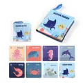 Educational ocean animal soft cloth book for babies featuring colorful sea creatures - Ocean Series
