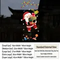 Christmas Santa Claus window sticker in various sizes for holiday shop decorations - Bunting Santa Claus Style