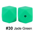 Perle in silicone esagonali verde smeraldo da 17 mm per massaggiagengive e DIY - 30# Verde Smeraldo