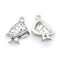 Pendentif champignon rétro en alliage argent antique pour colliers et boucles d'oreilles - Style A3-154