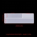 Silicone resin mold with three rectangular bookmark slots and precise dimensions - Rectangle Bookmark SQ#01