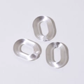 Three pieces of transparent oval acrylic open chain links for DIY accessory making - 19.5*14.5mm / White