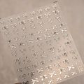 Autocollants 5D argentés pour ongles avec nœuds et texture métallique modèle TL-206 - Style Nœud Papillon Argenté (TL-206)