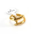 Gothic dagger sword wrap ring in 18k gold plated stainless steel, US size 6 - US 6 / Gold