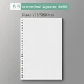 B5 refill paper for loose-leaf notebook featuring 26 holes and 5mm grey grid pattern - B5 Grid [60 Sheets]