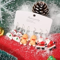 Kerst oorbellen set van acryl met sneeuwman, gemberkoekpoppetje en kerstman ontwerpen - Sneeuwpop Gingerbread Man Kerstman Stijl (A23-567 E3-F4)