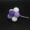 Colorful clay balloon cake topper with white and purple balls for birthday party decor - Ball Bundle / Dark Purple Light Purple White Ball Bundle