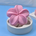 DIY five-petal flower silicone mold with detailed pink petal texture for craft projects - Five-Petal Flower Shape (792763479892)