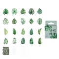 Bosgroene stickersset met 20 botanische monstera bladmotieven voor plakboeken - Groene Bladeren Sprookjesland (46 Stuks)