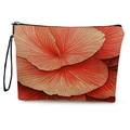 Astuccio a fiori arancioni con cerniera nera e pratico cinturino da polso - Stile Petalo di Corallo (Stile 4)