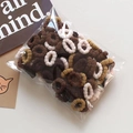 Plush cartoon hair ties in mixed brown and beige shades in a transparent pack - Coffee Color Flower Hair Ties