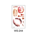 Waterproof Halloween temporary tattoo sticker with scars and stitches pattern WS-244 - Realistic Blood Traces (WS244)
