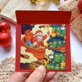 Sleigh Santa Card+Envelope+Sticker
